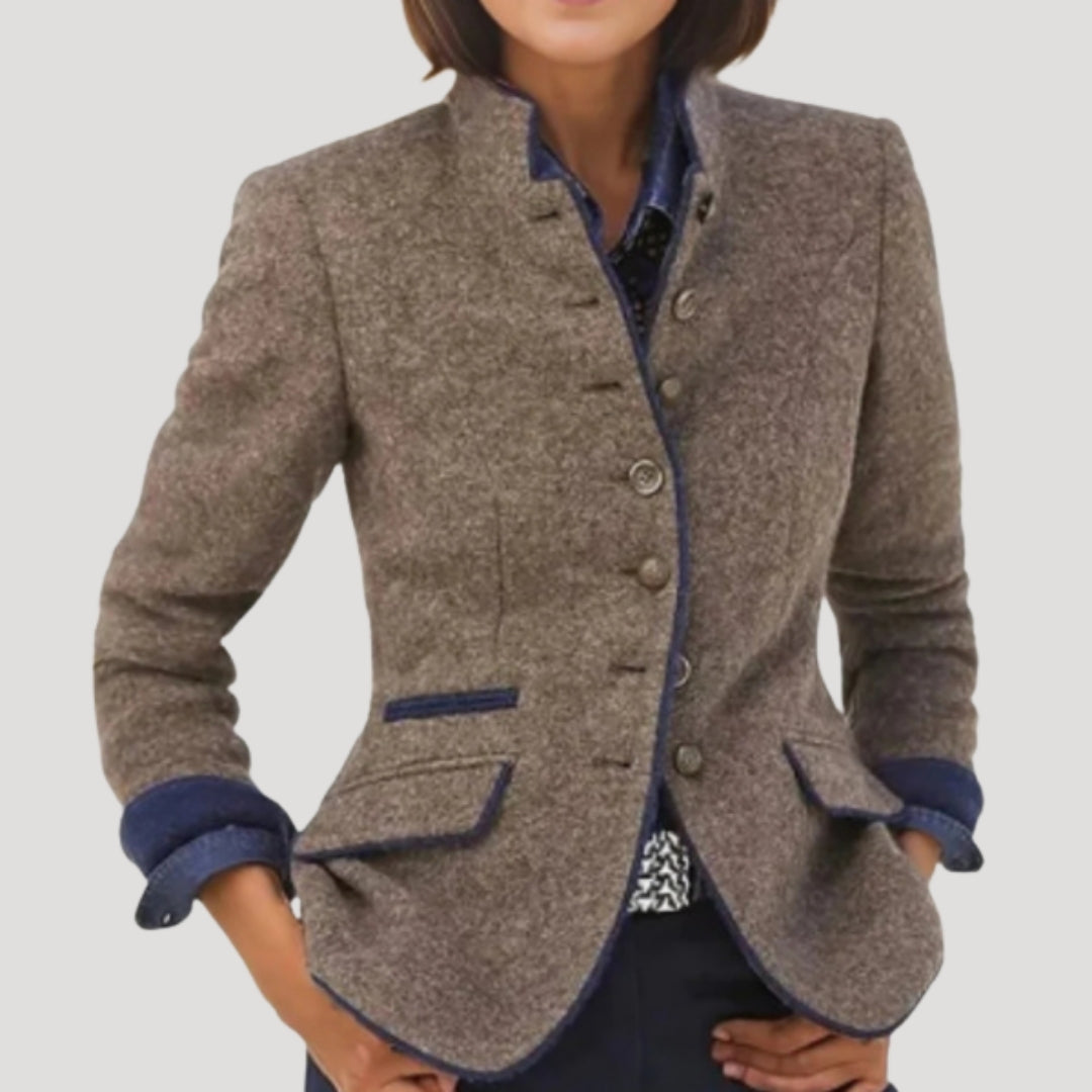 Tara Women's Fitted Blazer Coat | Soft Wool Blend, Country Style 2