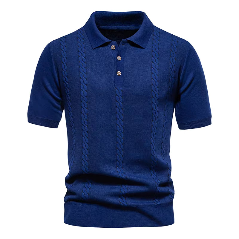 Troy Men's Polo Shirt | Textured Lightweight Fabric, Summer Essential 8