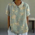 Vera Women's Blouse | Cotton-Polyester Blend, Floral Print Summer Top 1