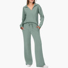 Vera Women's Loungewear Set | V-Neck Top & Relaxed Trousers 1