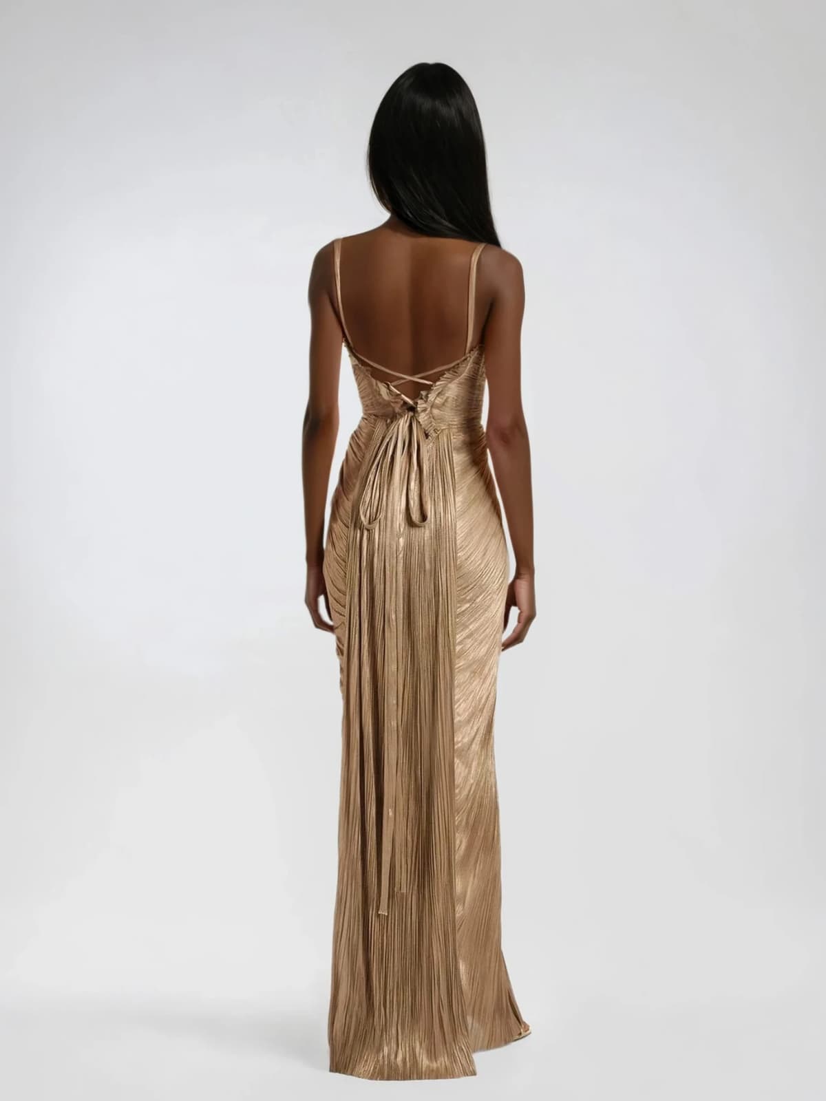 Vera Women's Maxi Dress | Metallic Corset Design, Formal Evening Wear 1