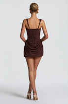 Vera Women's Mini Dress | High-Density Stretch Satin, Body-Hugging Cocktail Dress 1