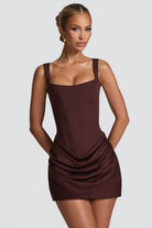Vera Women's Mini Dress | High-Density Stretch Satin, Body-Hugging Cocktail Dress 3