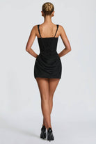 Vera Women's Mini Dress | High-Density Stretch Satin, Body-Hugging Cocktail Dress 6