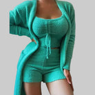 Vina Women's Fluffy PJs | Ultra-Soft Fleece Set with Cropped Top and Jacket 5