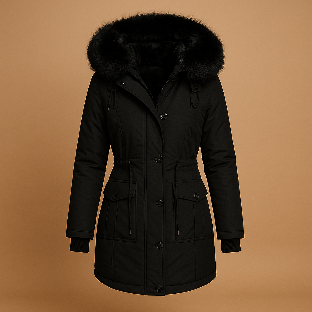 Wanda Women's Long Winter Coat | Waterproof with Faux Fur Hood 1