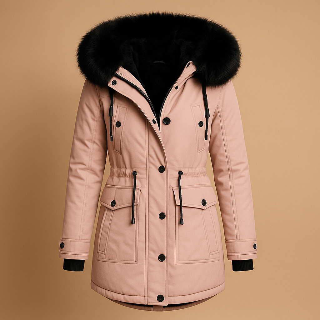 Wanda Women's Long Winter Coat | Waterproof with Faux Fur Hood 2