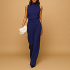 Wendy Women's Black Jumpsuit | High Waist Wide-Leg Design, Halter Neckline 0