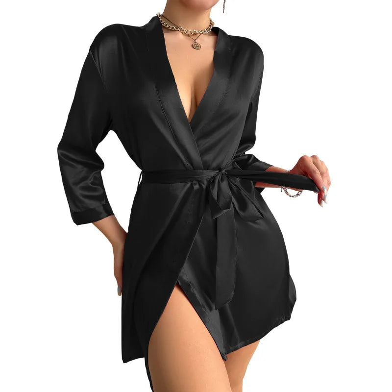 Wendy Women's Dressing Gown | Soft Fabric, Wrap Style with Long Sleeves 8
