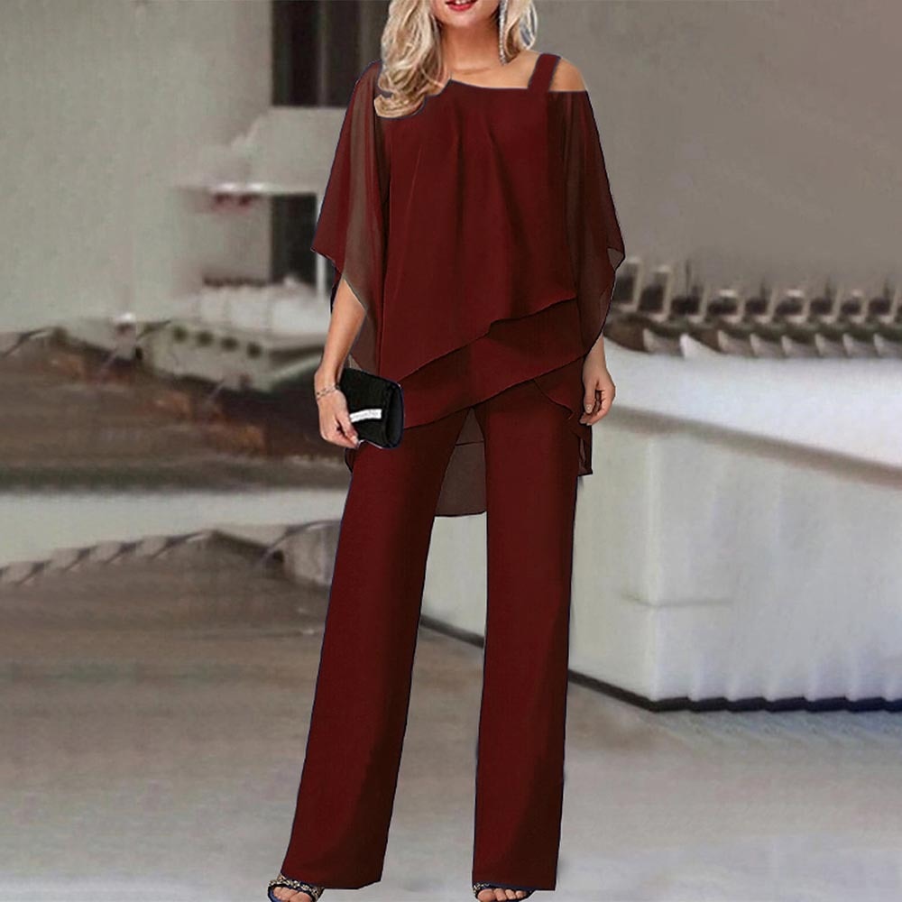 Wendy Women's Jumpsuit | Elegant Cold Shoulder Design, Chic Long Trousers 0