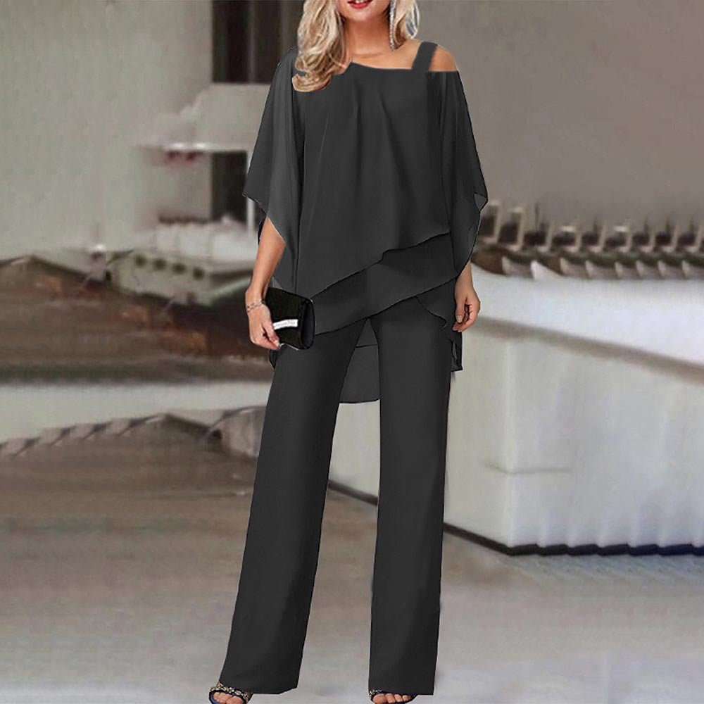 Wendy Women's Jumpsuit | Elegant Cold Shoulder Design, Chic Long Trousers 2