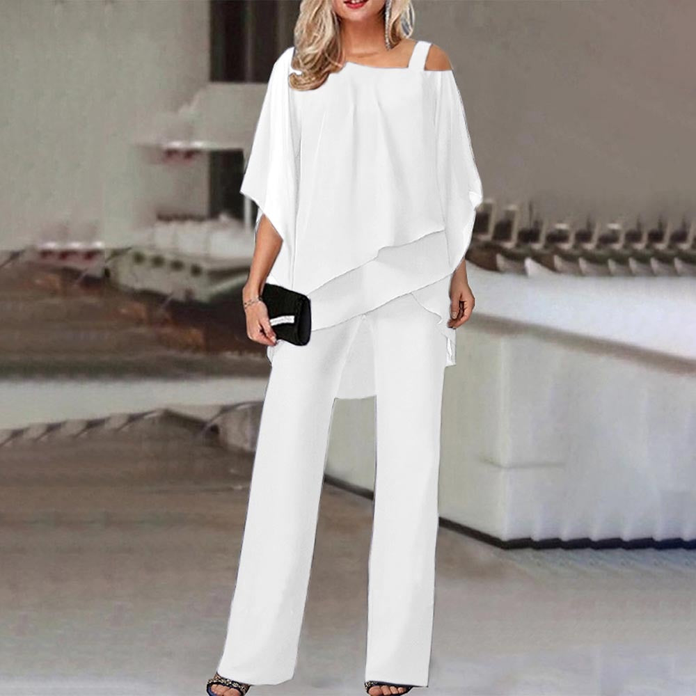 Wendy Women's Jumpsuit | Elegant Cold Shoulder Design, Chic Long Trousers 3