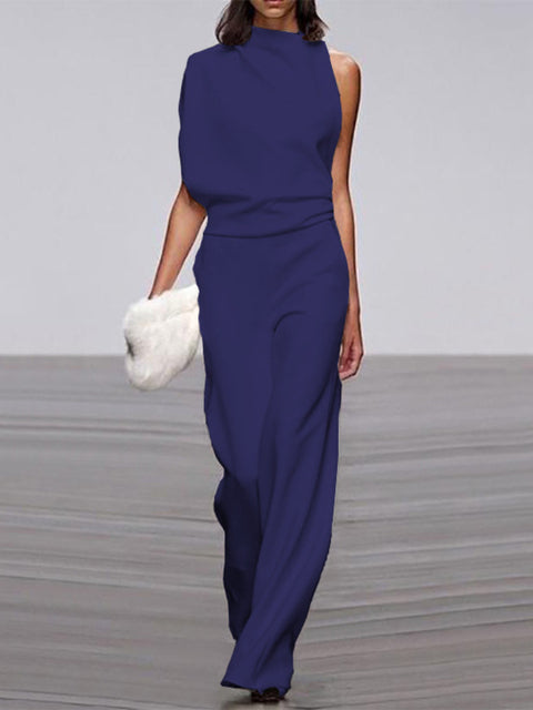 Wendy Women's Jumpsuit | Polyester Blend, Sleeveless Wide Leg 10