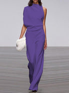 Wendy Women's Jumpsuit | Polyester Blend, Sleeveless Wide Leg 3
