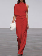 Wendy Women's Jumpsuit | Polyester Blend, Sleeveless Wide Leg 6