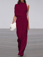 Wendy Women's Jumpsuit | Polyester Blend, Sleeveless Wide Leg 9