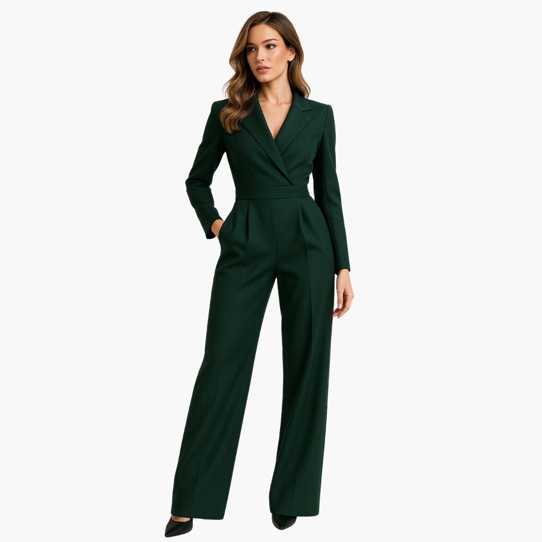 Wendy Women's Jumpsuit | Structured Waist, V-Neck Design 5