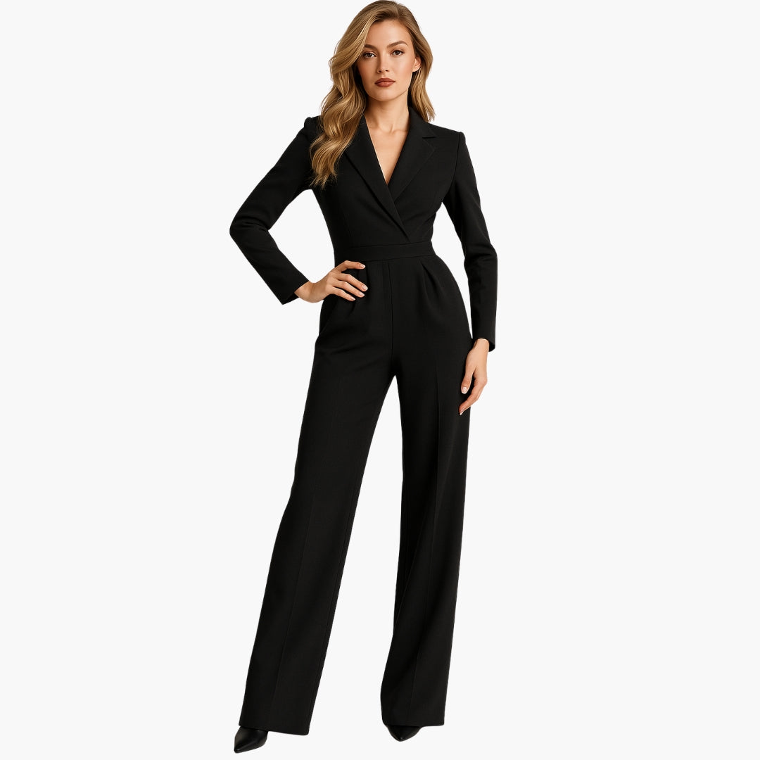 Wendy Women's Jumpsuit | Structured Waist, V-Neck Design 7
