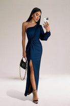 Wendy Women's Maxi Dress | Silky One-Shoulder Formal Dress 3