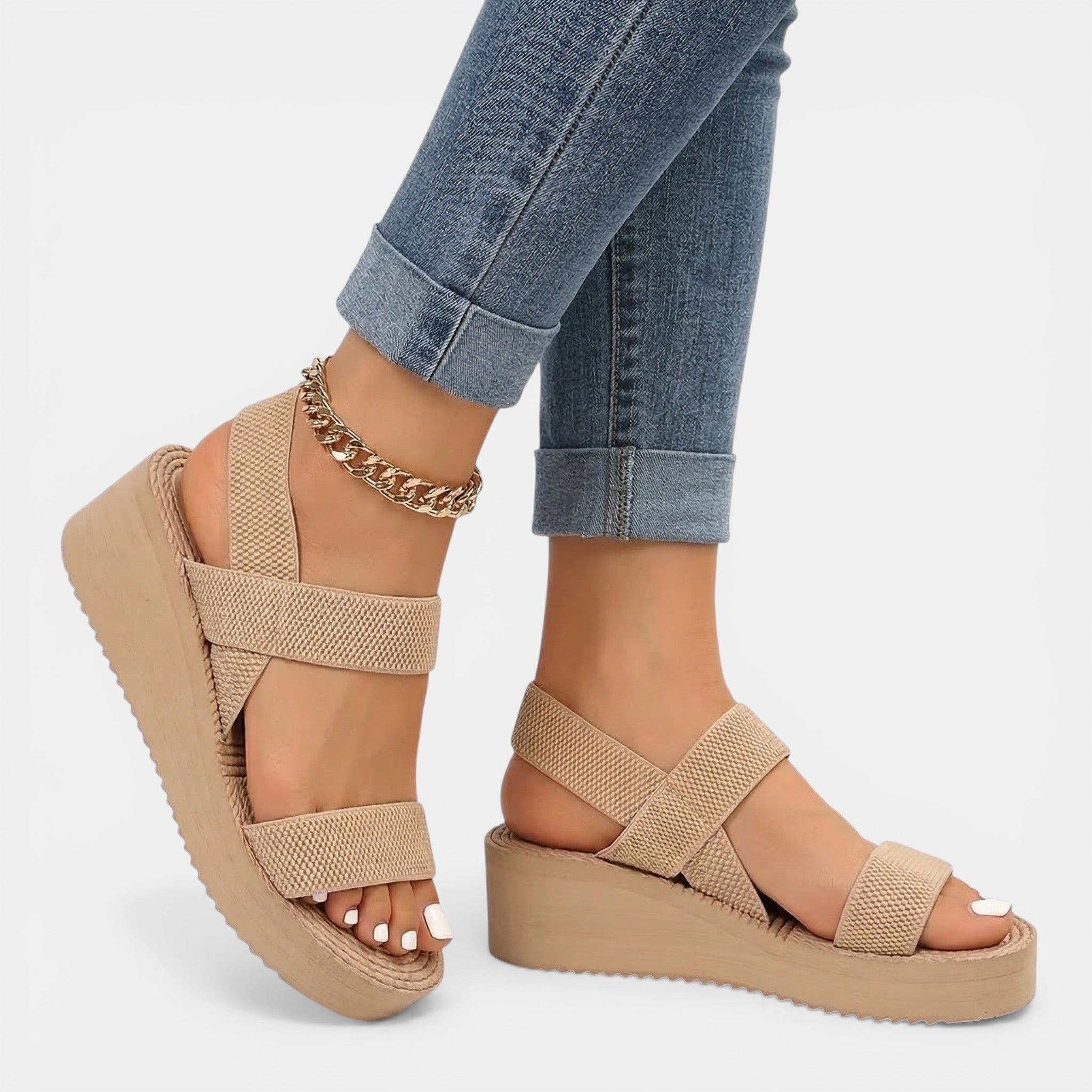 Wendy Women's Platform Sandals | Open Toe Wedge, Casual Summer Footwear 2
