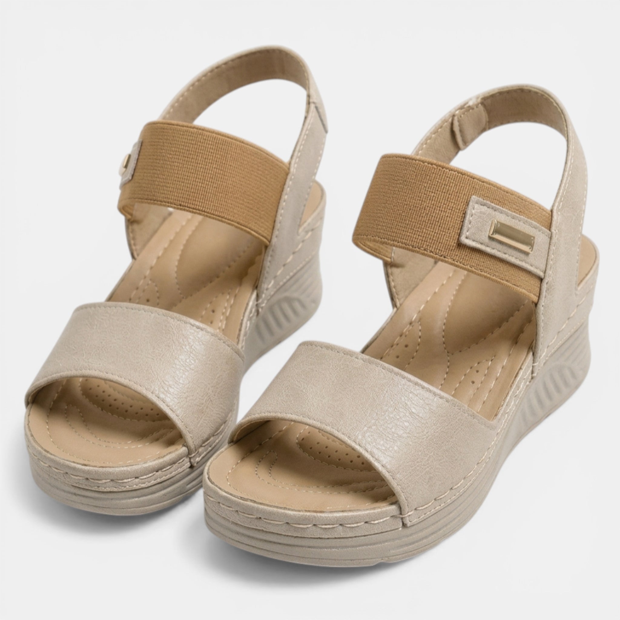 Wendy Women's Platform Sandals | Orthopedic Double Strap Wedge 0