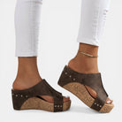 Wendy Women's Platform Sandals | Slip-On Wedge Design, Open Toe 3
