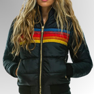 Wendy Women's Puffer Jacket | Hooded, Color Block Design, Insulated Winter Coat 2