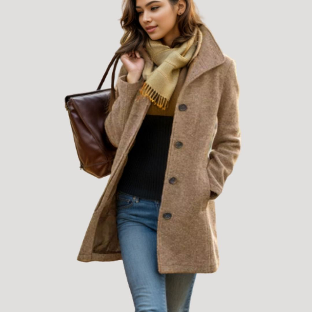 Wendy Women's Winter Coat | Wool Blend, Tailored Design 0