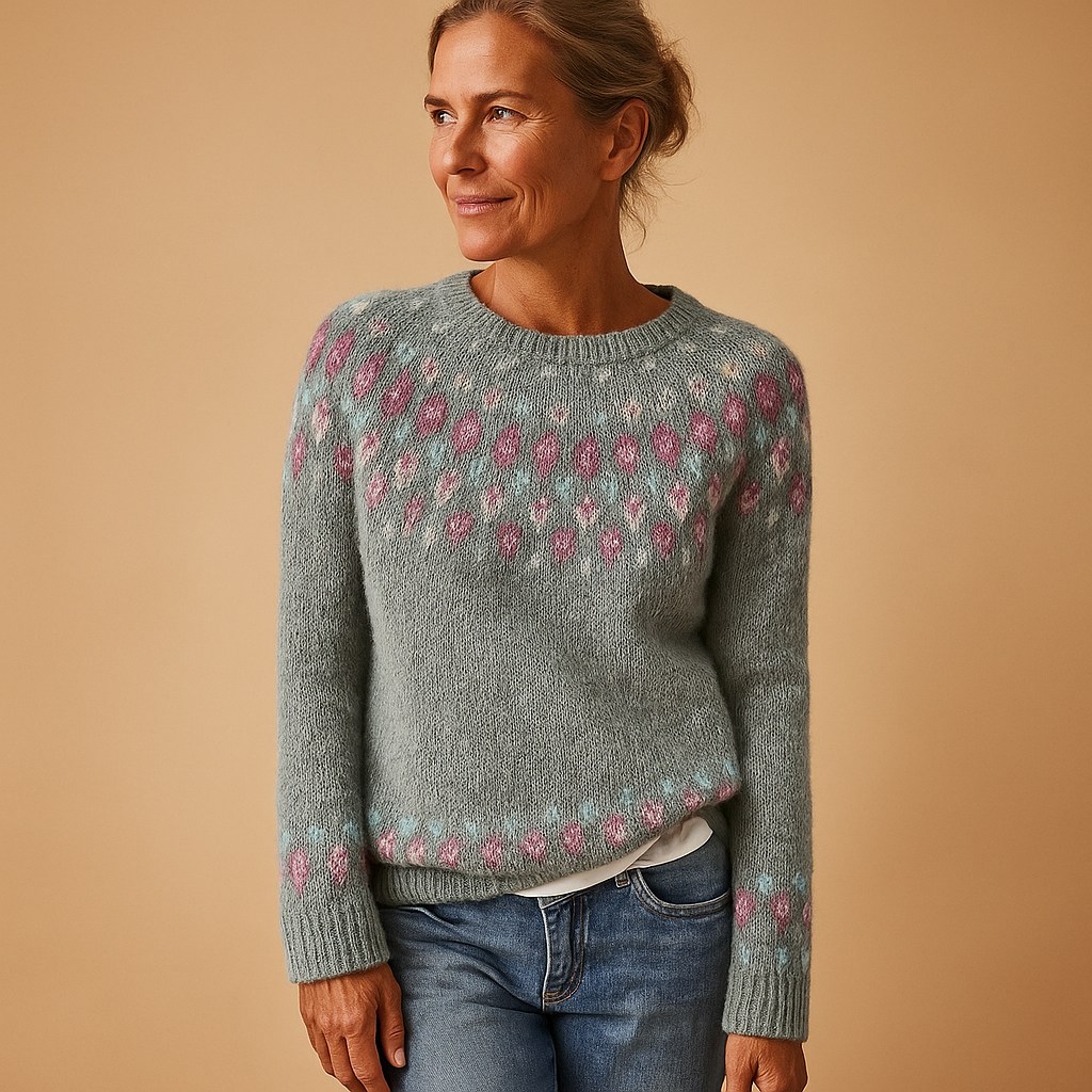 Wendy Women's Wool Jumper | Unique Pattern, Cozy Fit 2