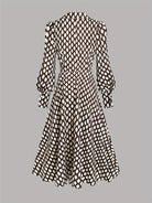 Zara Lizzy Women's Dress | Rhombus Print, Elegant Wedding Guest Dress 5