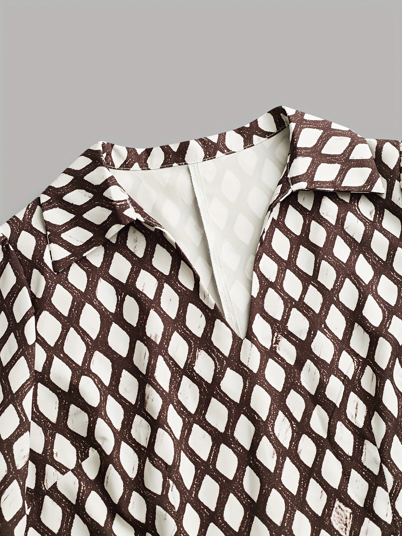 Zara Lizzy Women's Dress | Rhombus Print, Elegant Wedding Guest Dress 6