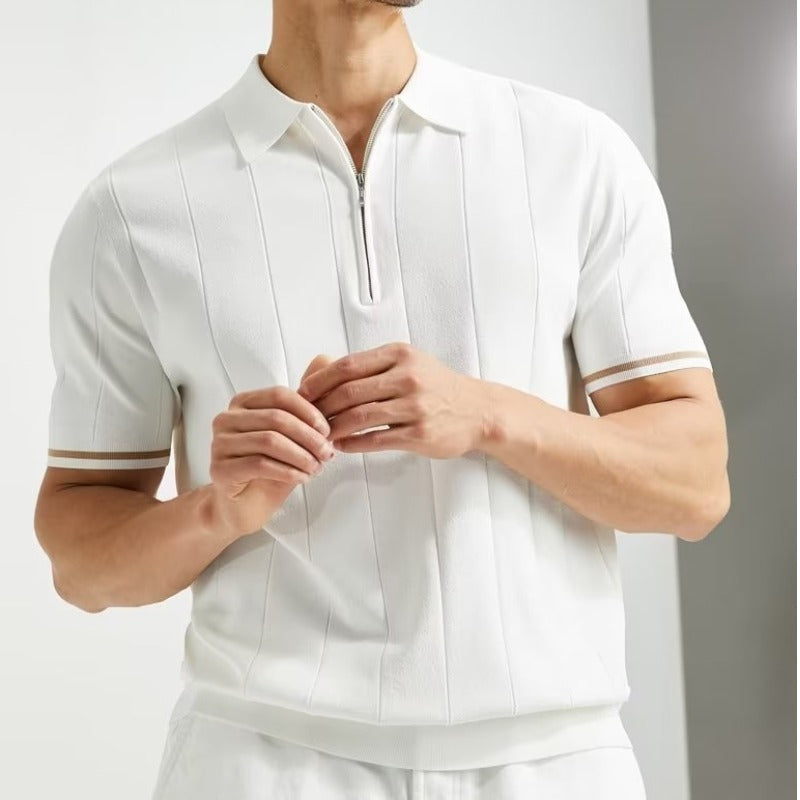 Zara Men's Polo Shirt | Unique Zipper Design, Comfortable Fit 0