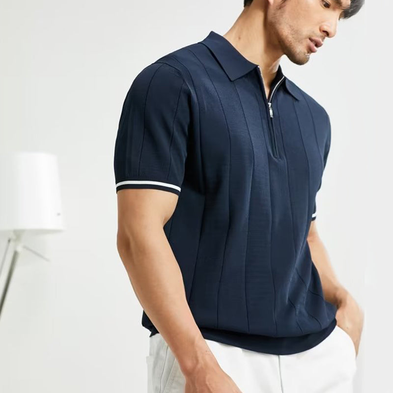 Zara Men's Polo Shirt | Unique Zipper Design, Comfortable Fit 2