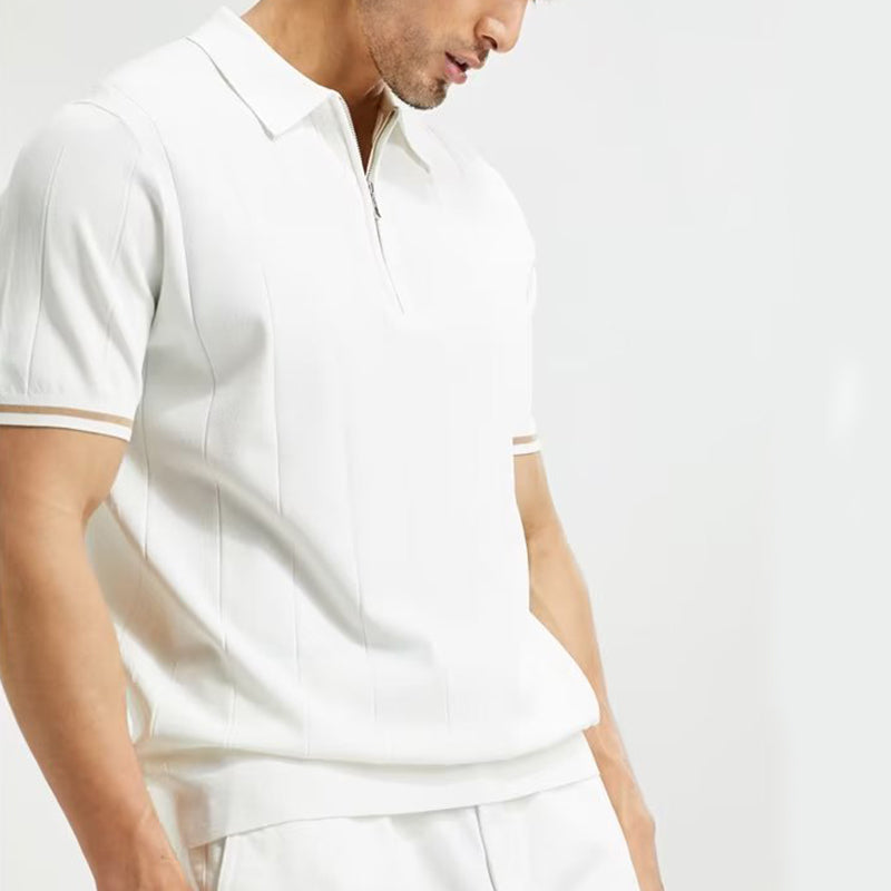 Zara Men's Polo Shirt | Unique Zipper Design, Comfortable Fit 4