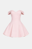 Zariyah Women's Mini Dress | Sculpted Polyester, Off-Shoulder Summer Cocktail 5