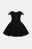 Zariyah Women's Mini Dress | Sculpted Polyester, Off-Shoulder Summer Cocktail 7